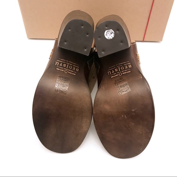 Anthropologie BedStu Occam Teak Rustic Heel Sandal - Picture 7 of 8